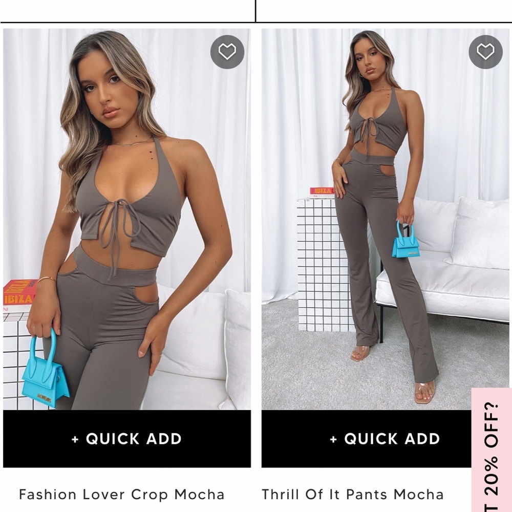 White Fox Light Gray/Brown Set